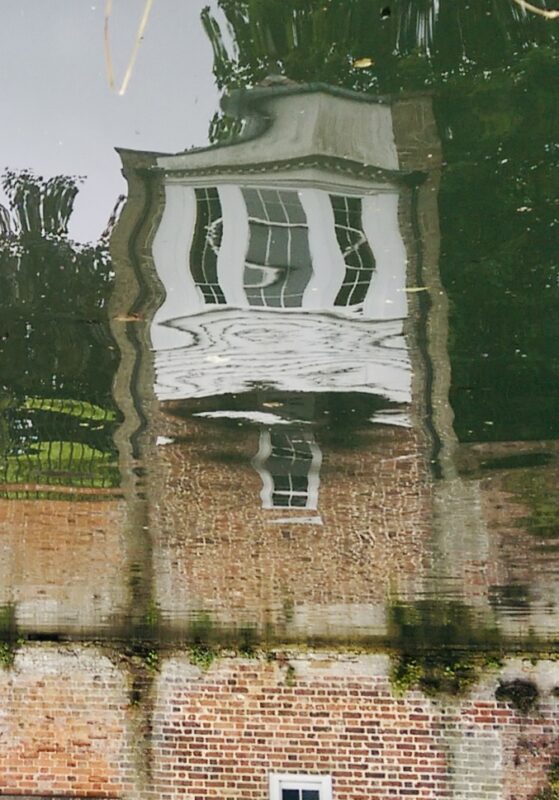 gazebo reflected in water